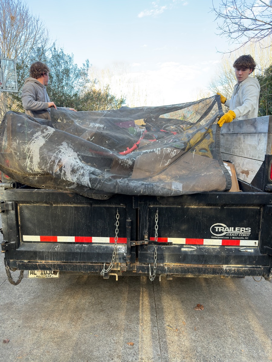 Loading out a full dump trailer